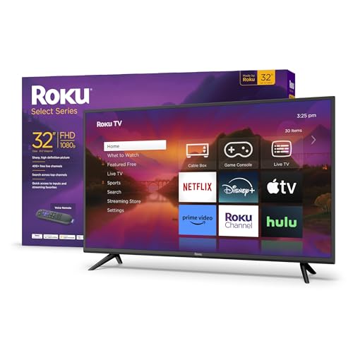 Roku Smart TV – 40-Inch Select Series 1080p Full HD RokuTV with Roku Voice Remote, Bright Picture, Customizable Home Screen – Live Local News, Sports, Gaming