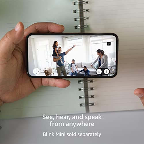 Blink Mini Pan-Tilt Camera (newest model), Rotating indoor plug-in smart security camera, two-way audio, HD video, motion detection, Works with Alexa (Black)