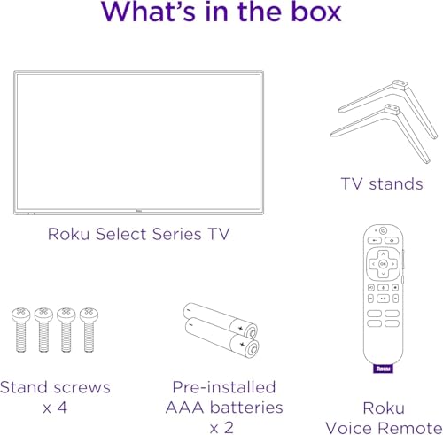 Roku Smart TV – 40-Inch Select Series 1080p Full HD RokuTV with Roku Voice Remote, Bright Picture, Customizable Home Screen – Live Local News, Sports, Gaming