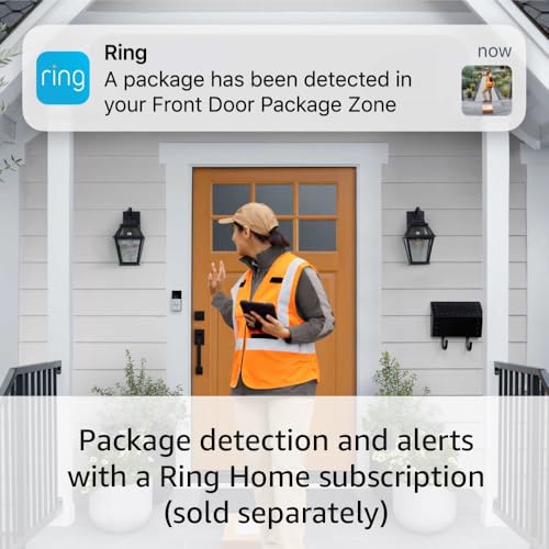 All-new Ring Battery Doorbell, Head-to-Toe Video, Live View with Two-Way Talk, and Motion Detection & Alerts (2024 release), Satin Nickel