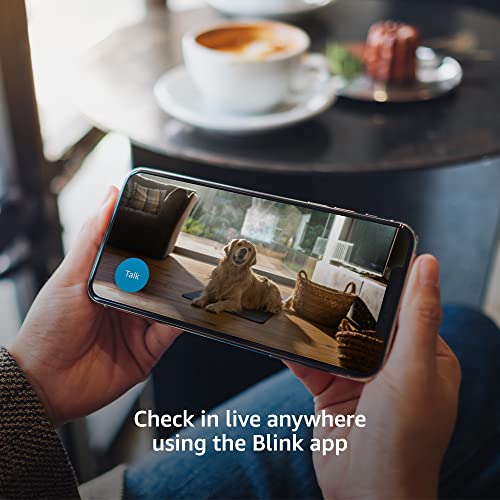 Blink Mini - Compact indoor plug-in smart security camera, 1080p HD video, night vision, motion detection, two-way audio, easy set up, Works with Alexa – 1 camera (White)