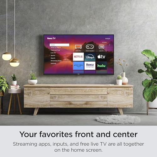 Roku Smart TV – 40-Inch Select Series 1080p Full HD RokuTV with Roku Voice Remote, Bright Picture, Customizable Home Screen – Live Local News, Sports, Gaming